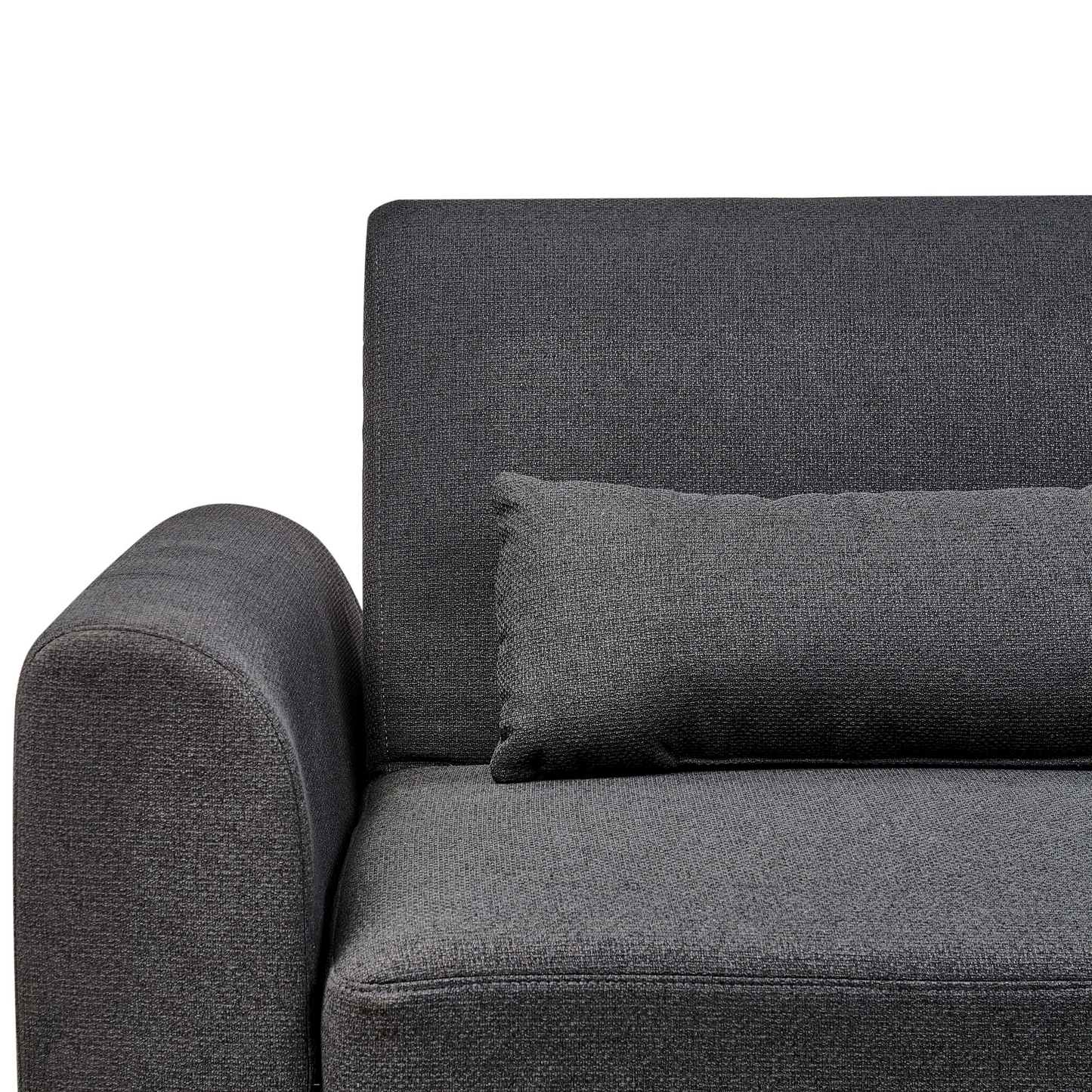 3-Sitzer Ecksofa Stoff schwarz linksseitig mit Schlaffunktion OLLSTA