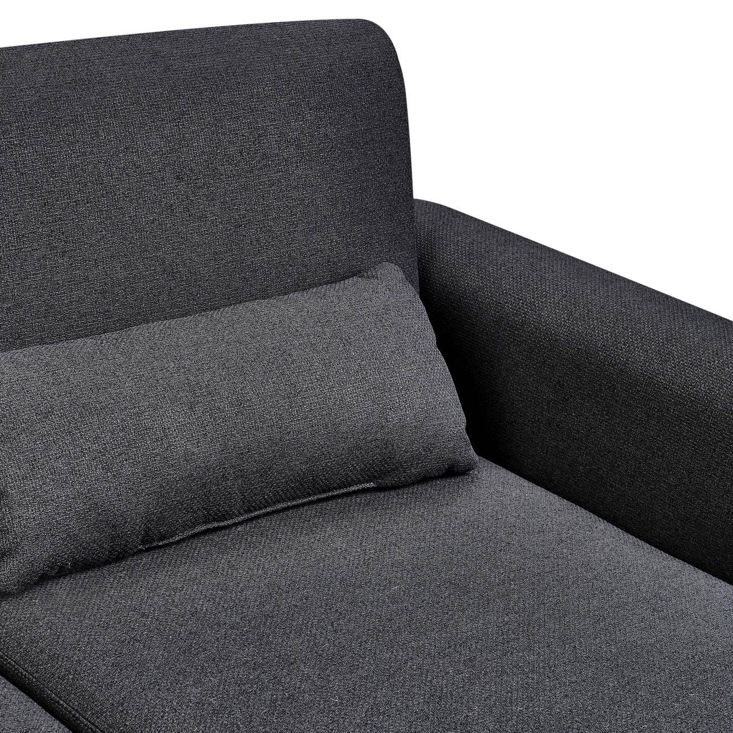 3-Sitzer Ecksofa Stoff schwarz linksseitig mit Schlaffunktion OLLSTA