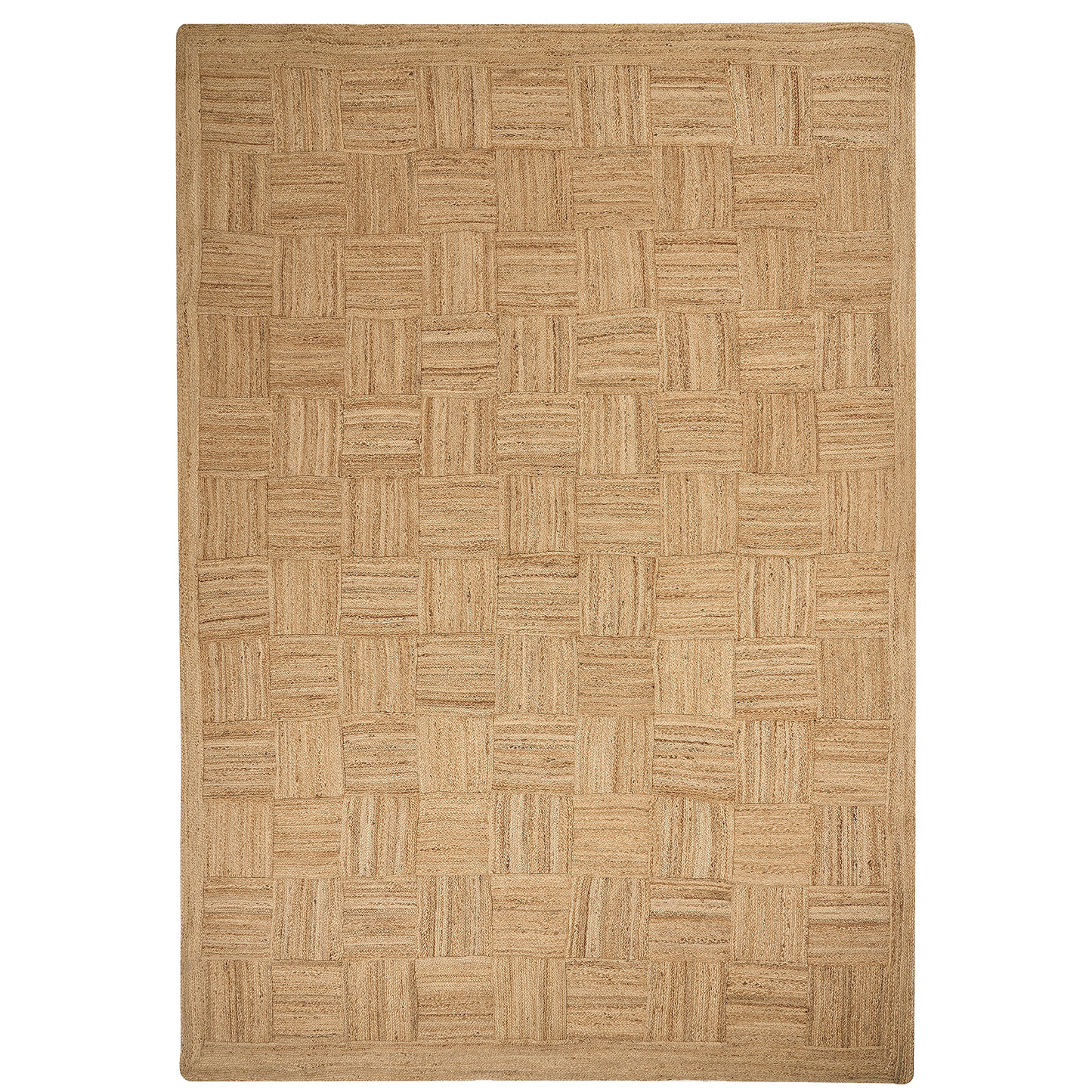 Teppich Jute beige 160 x 230 cm geometrisches Muster Kurzflor ESENTEPE