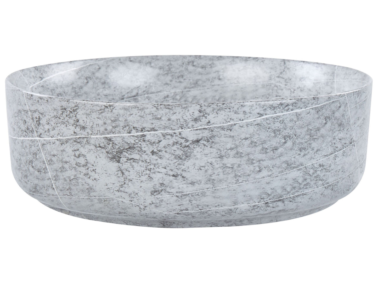 Aufsatzwaschbecken Keramik Granit Optik grau rund ⌀ 36 cm GUDAR