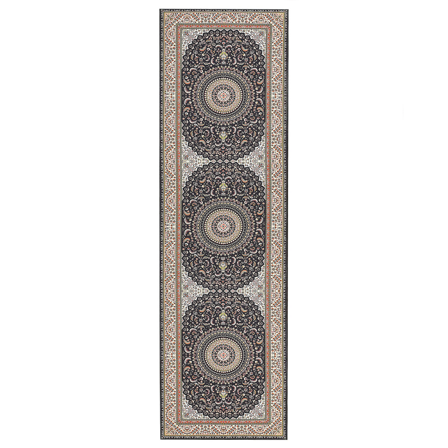 Teppich mehrfarbig 60 x 200 cm orientalisches Muster Kurzflor CIVRIL