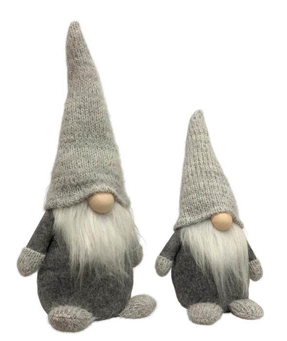 Nain décoratif Père Noël avec barbe
avec un chapeau pointu,
Couleur gris,
L:11 cm l:16 cm H:36 cm