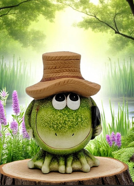 Deko Frosch
mit Hut und Schaufel
16 x16.5 x23.2cm