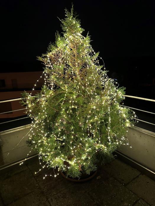 LED Outdoor Lichterkettenstrang
720 LED - L: 200cm silber Draht
Warm weiss Licht