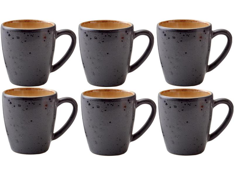 Bitz tazze da caffè 190 ml, confezione da 6, nero/ambra