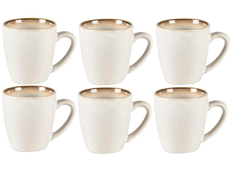 Bitz tazze da caffè 190 ml, 6 pezzi, beige/crema