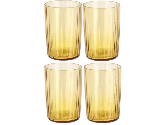 Verre à boire Bitz Kusintha 280 ml, lot de 4, ambre