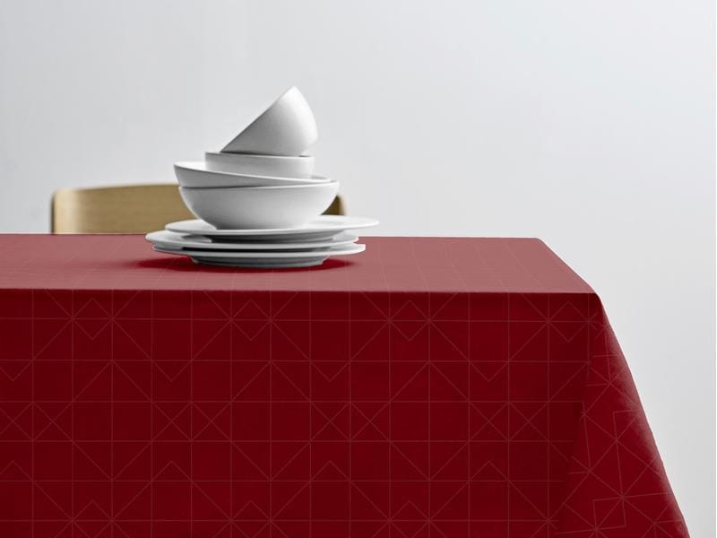 Södahl Tischdecke Damask 140 x 180 cm, Rot
