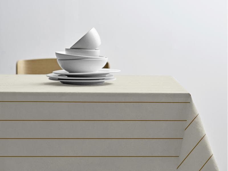 Södahl Tischdecke Line 140 cm x 320 cm, Crème/Gold