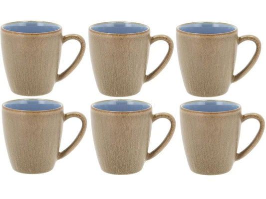 Tasse à café Bitz Bois 190 ml, lot de 6, Bois/Océan