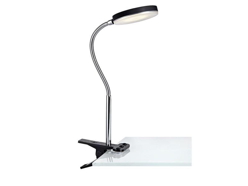 Markslöjd Schreibtischleuchte Flex Clip, 3000K, 5W, Schwarz/Chrom