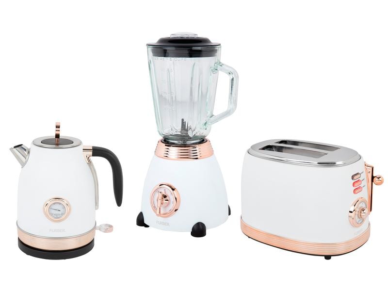 FURBER Wasserkocher, Standmixer und Toaster Set Monroe Rosegold