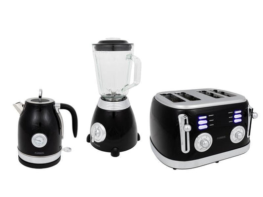 Set bollitore, robot da cucina e tostapane FURBER Brando nero