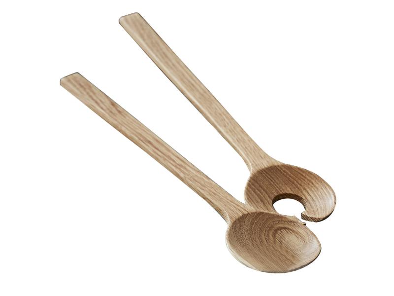 Posate da insalata Bitz legno di rovere