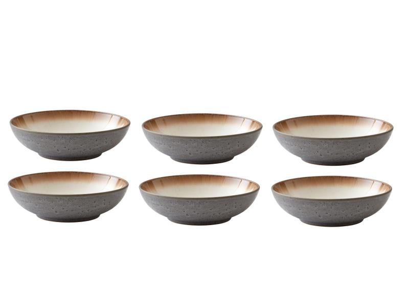 Bitz Suppen- & Pastateller Ø 20 cm, 6 Stück, Grau/Crème