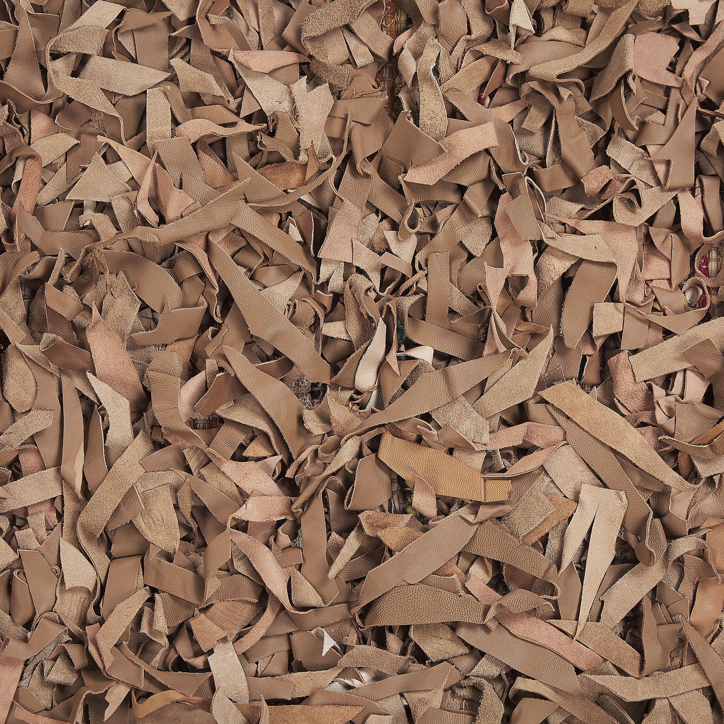 Teppich Leder beige 80 x 150 cm Shaggy MUT