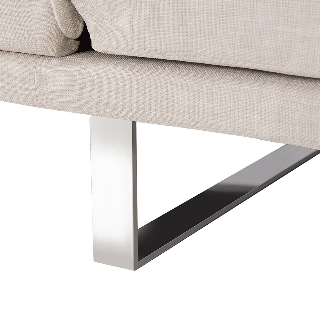 2-Sitzer Schlafsofa beige / silber YORK