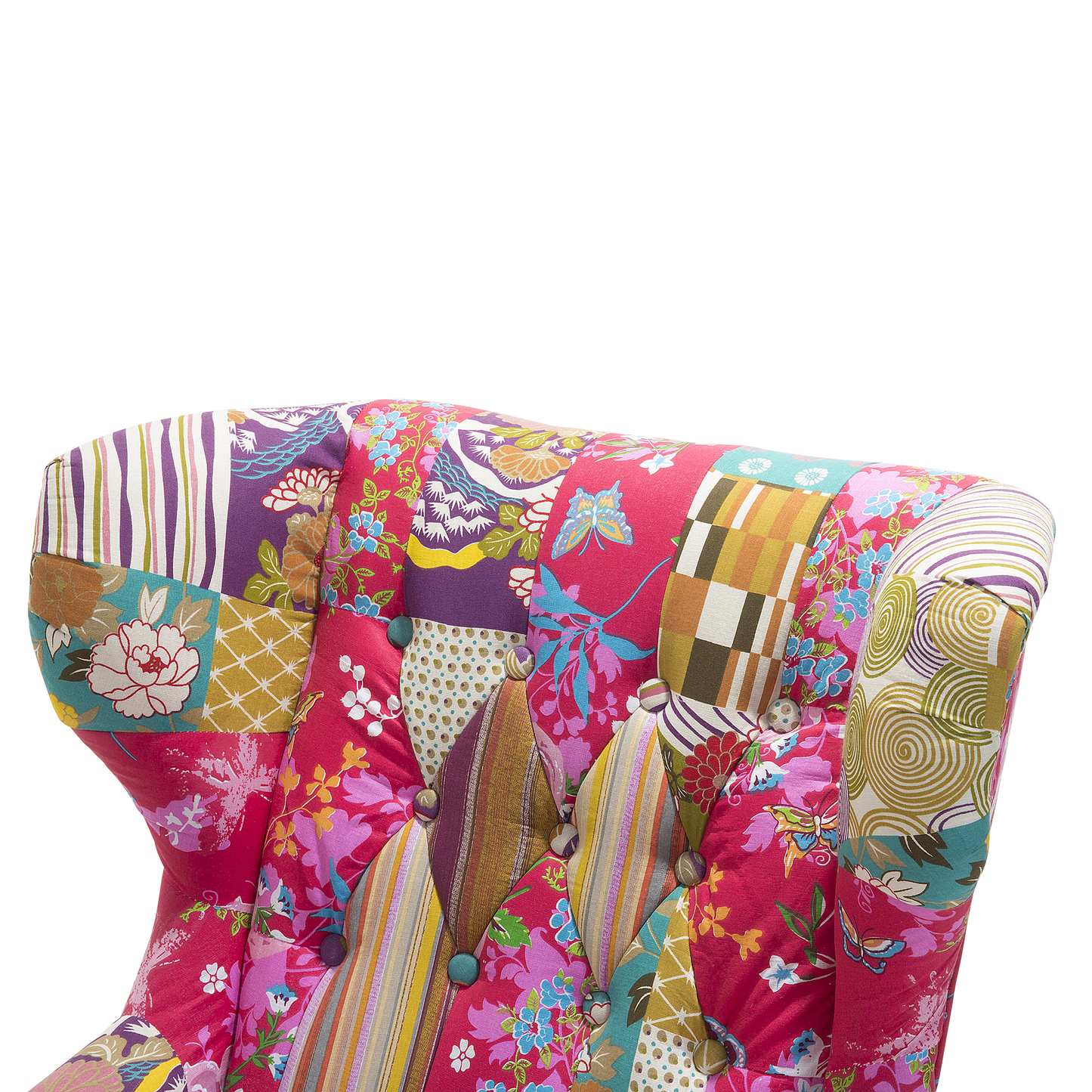 Ohrensessel MOLDE Stoff Fuchsia