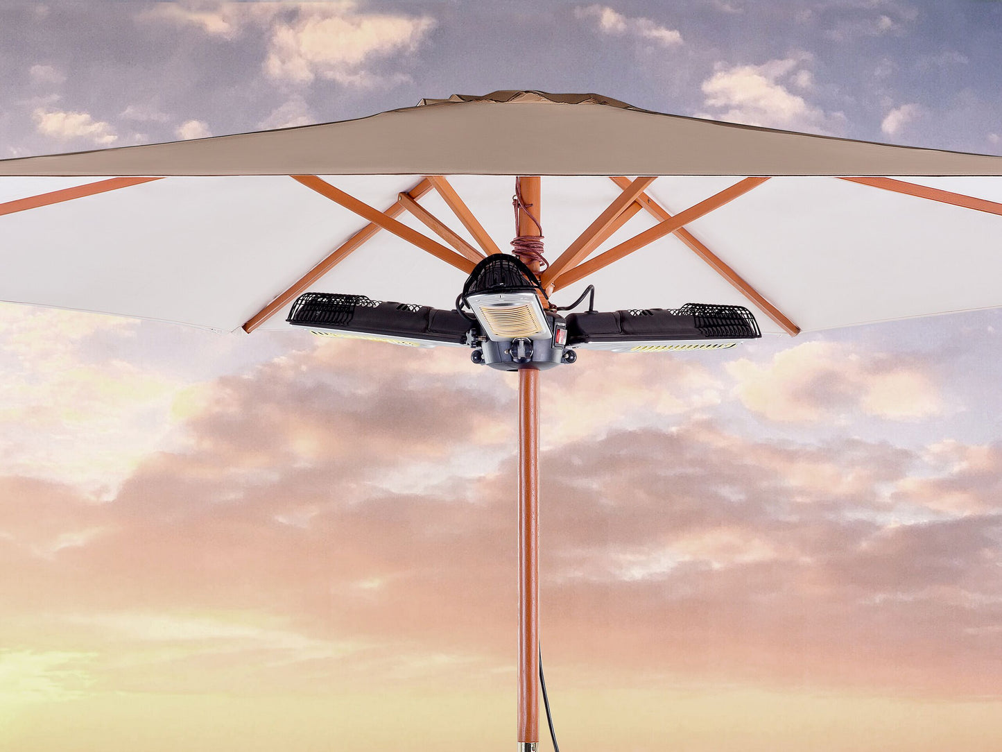 Terrassenstrahler STROMBOLI 2'000 W Schwarz