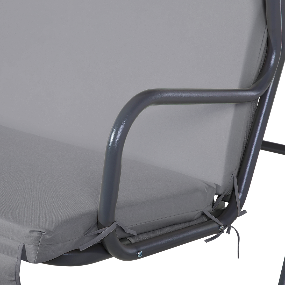 Hollywoodschaukel TEMPLE Metall Dunkelgrau