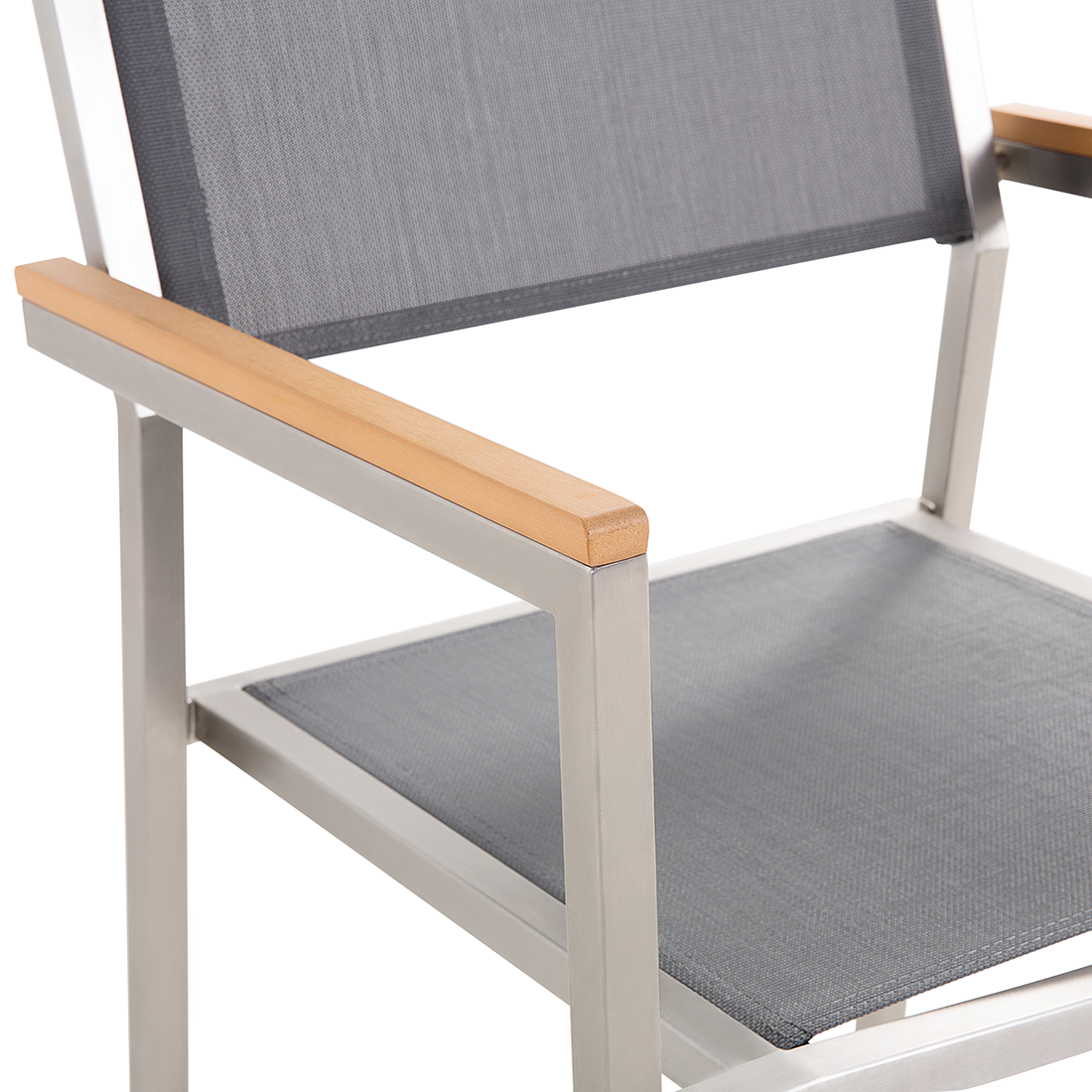 Gartenmöbel Set 6-Sitzer GROSSETO Granit Polierter Grau