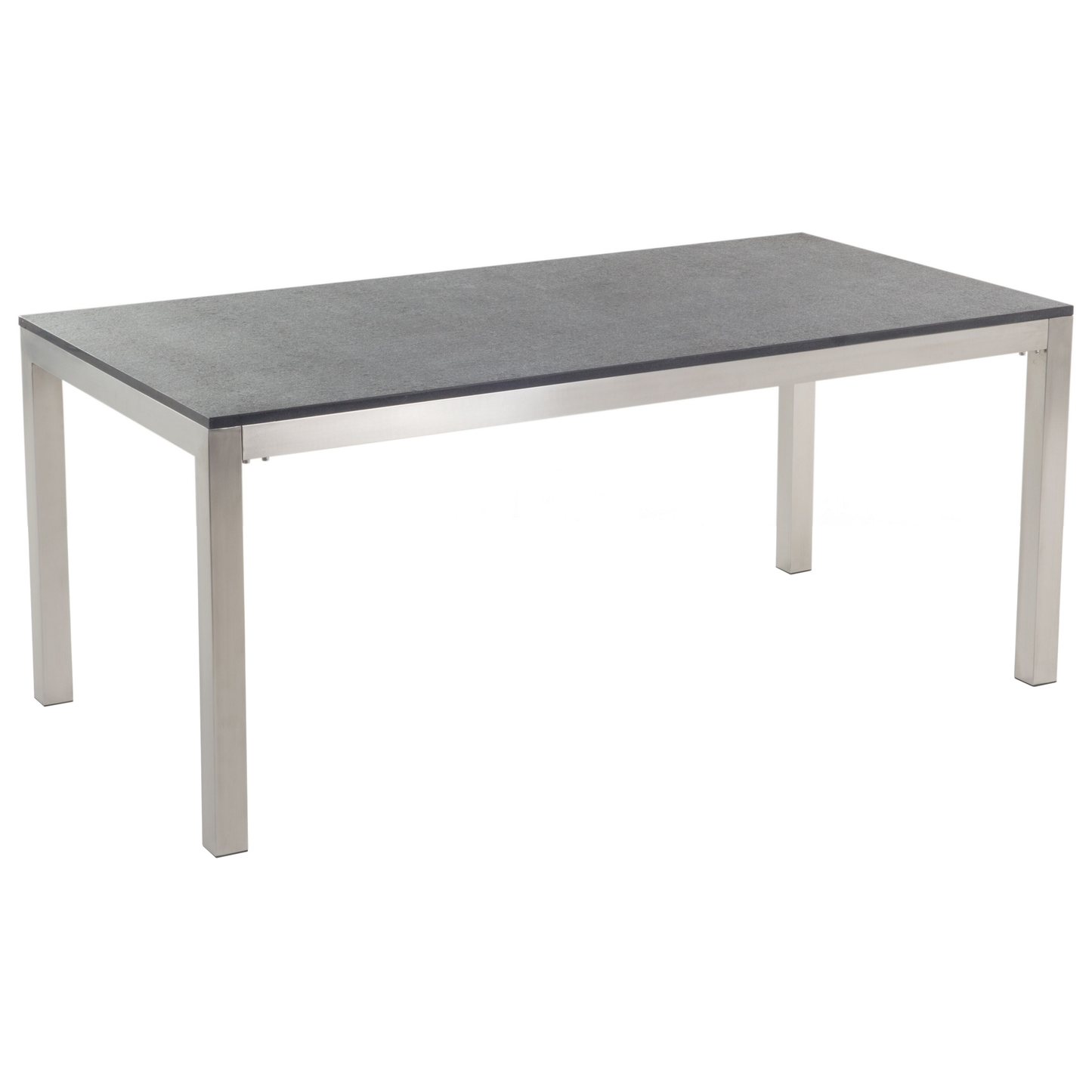 Gartenmöbel Set 6-Sitzer GROSSETO Granit geflammter Schwarz / Beige