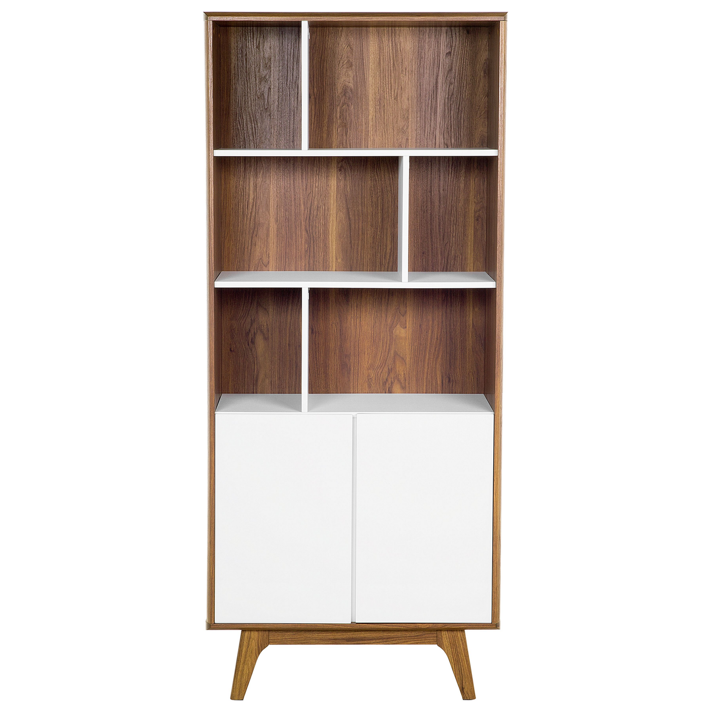 Bücherschrank COLUMBUS 182 cm Braun / Weiss