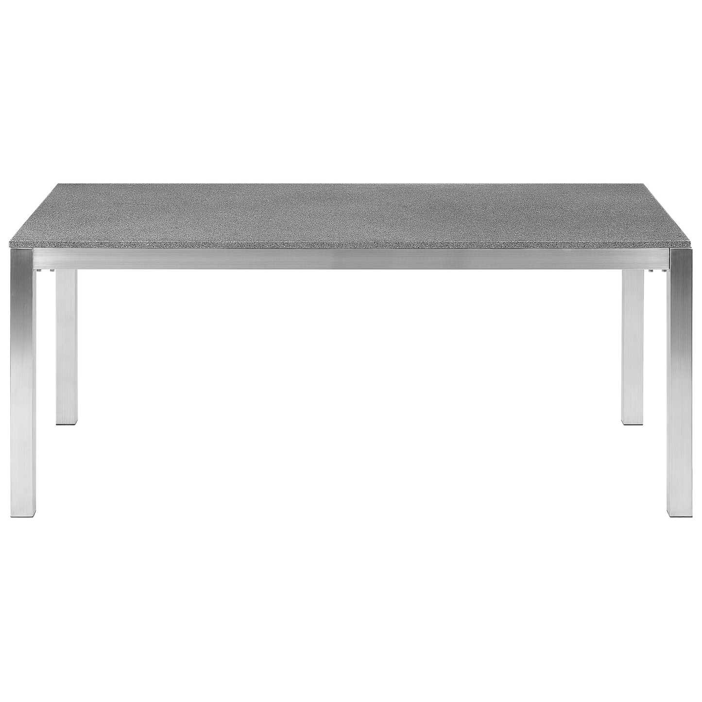 Gartentisch GROSSETO 180 cm 90 cm Polierter Granit Grau