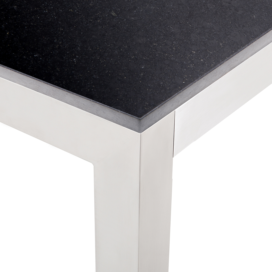 Gartentisch GROSSETO 180 cm 90 cm Polierter Granit Schwarz