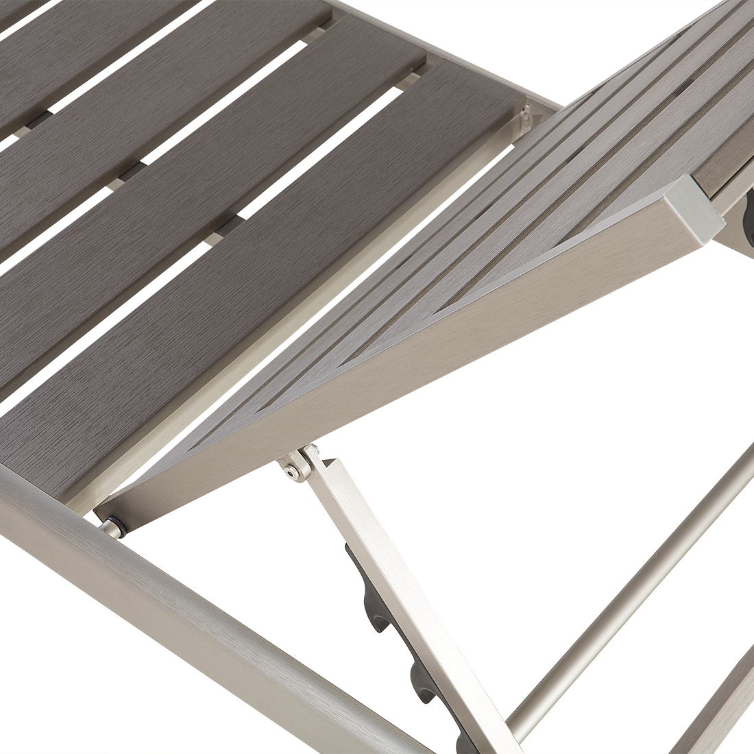 Gartenliege Kunstholz grau NARDO