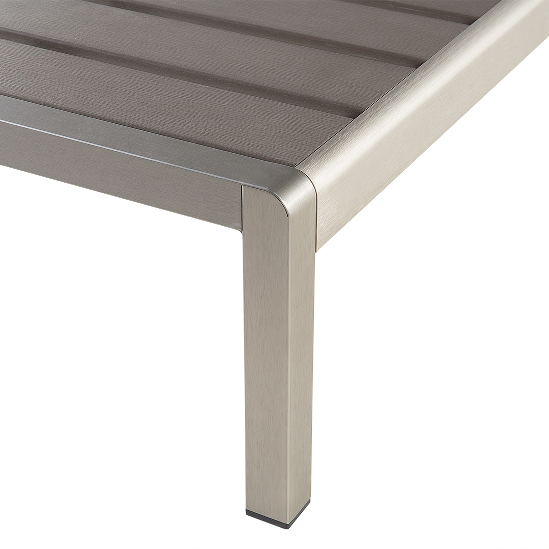 Gartenliege Kunstholz grau NARDO