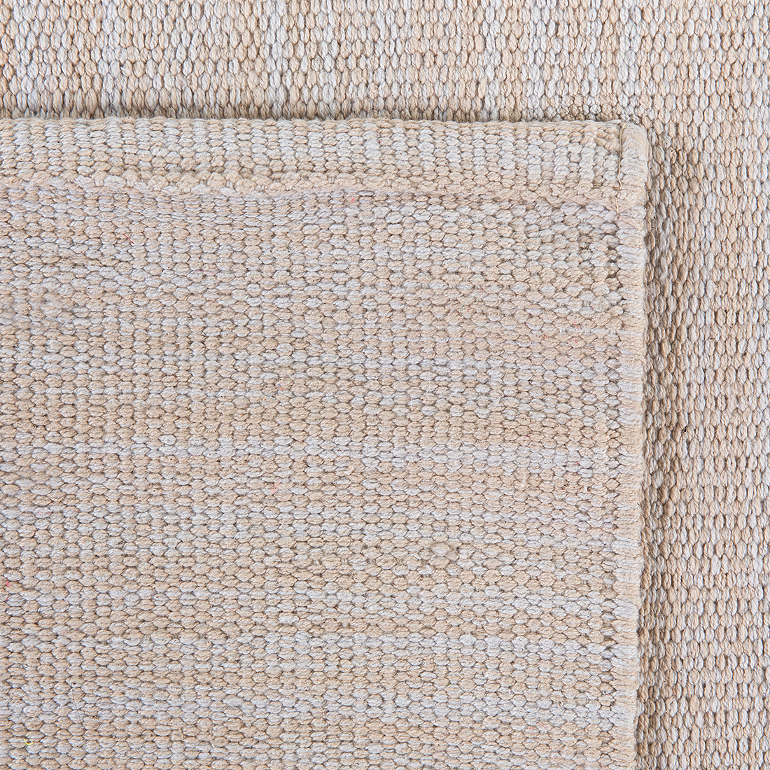Teppich Baumwolle beige 140 x 200 cm Kurzflor DERINCE