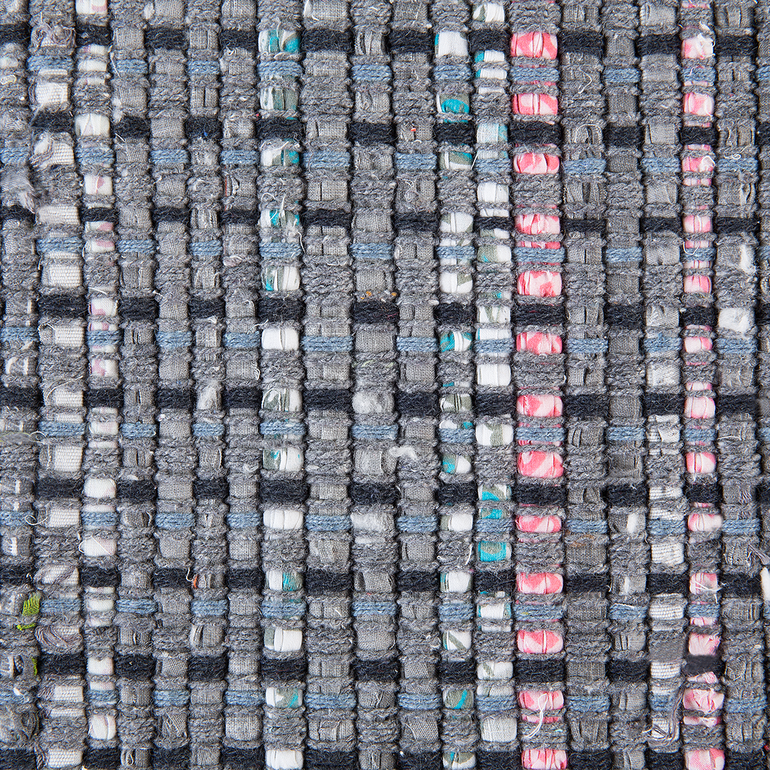 Teppich Baumwolle grau 140 x 200 cm Kurzflor BESNI