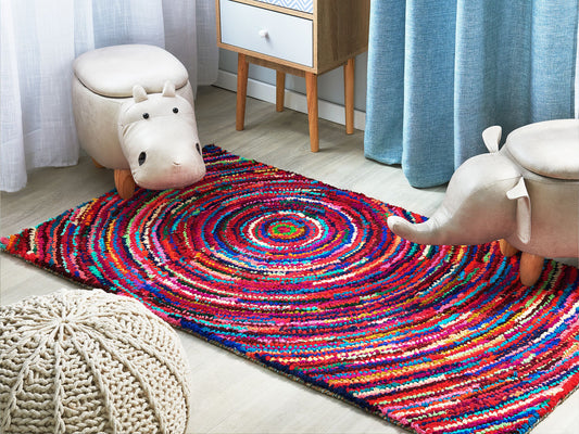 Teppich bunt 80 x 150 cm Shaggy MALATYA