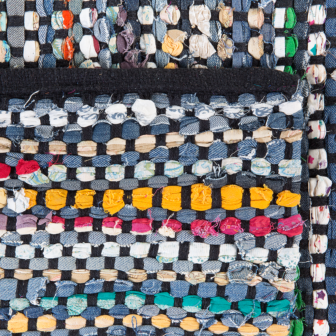 Teppich Baumwolle bunt 140 x 200 cm Kurzflor ALANYA