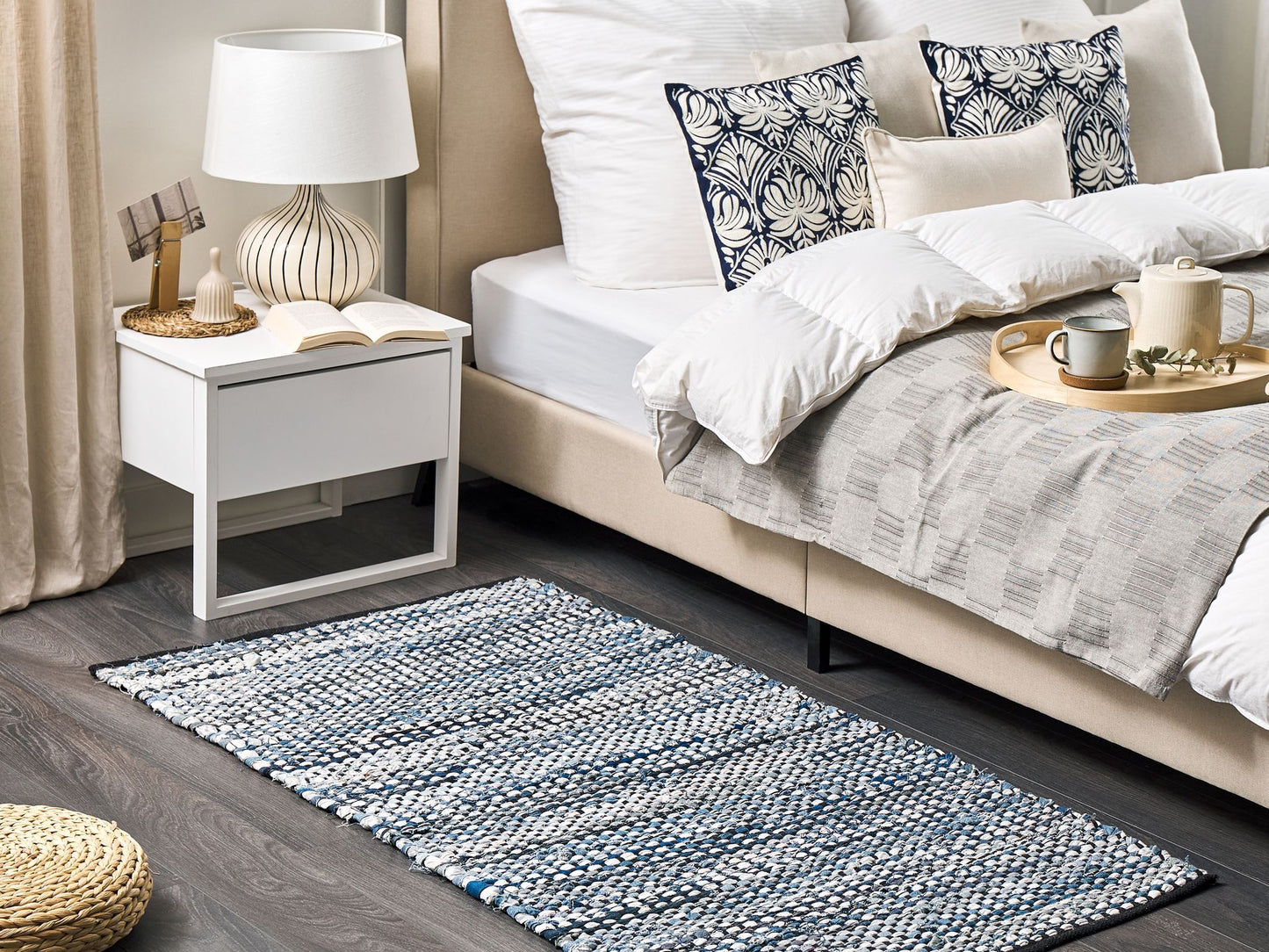 Teppich Baumwolle bunt 80 x 150 cm Kurzflor ALANYA