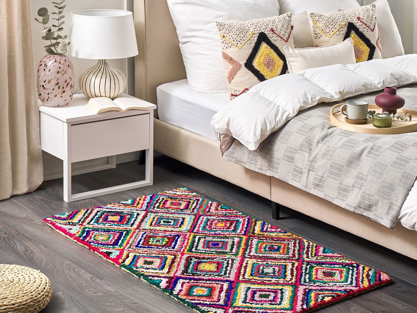 Teppich bunt 80 x 150 cm Shaggy KAISERI