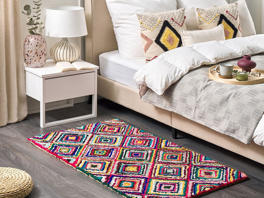 Teppich bunt 80 x 150 cm Shaggy KAISERI