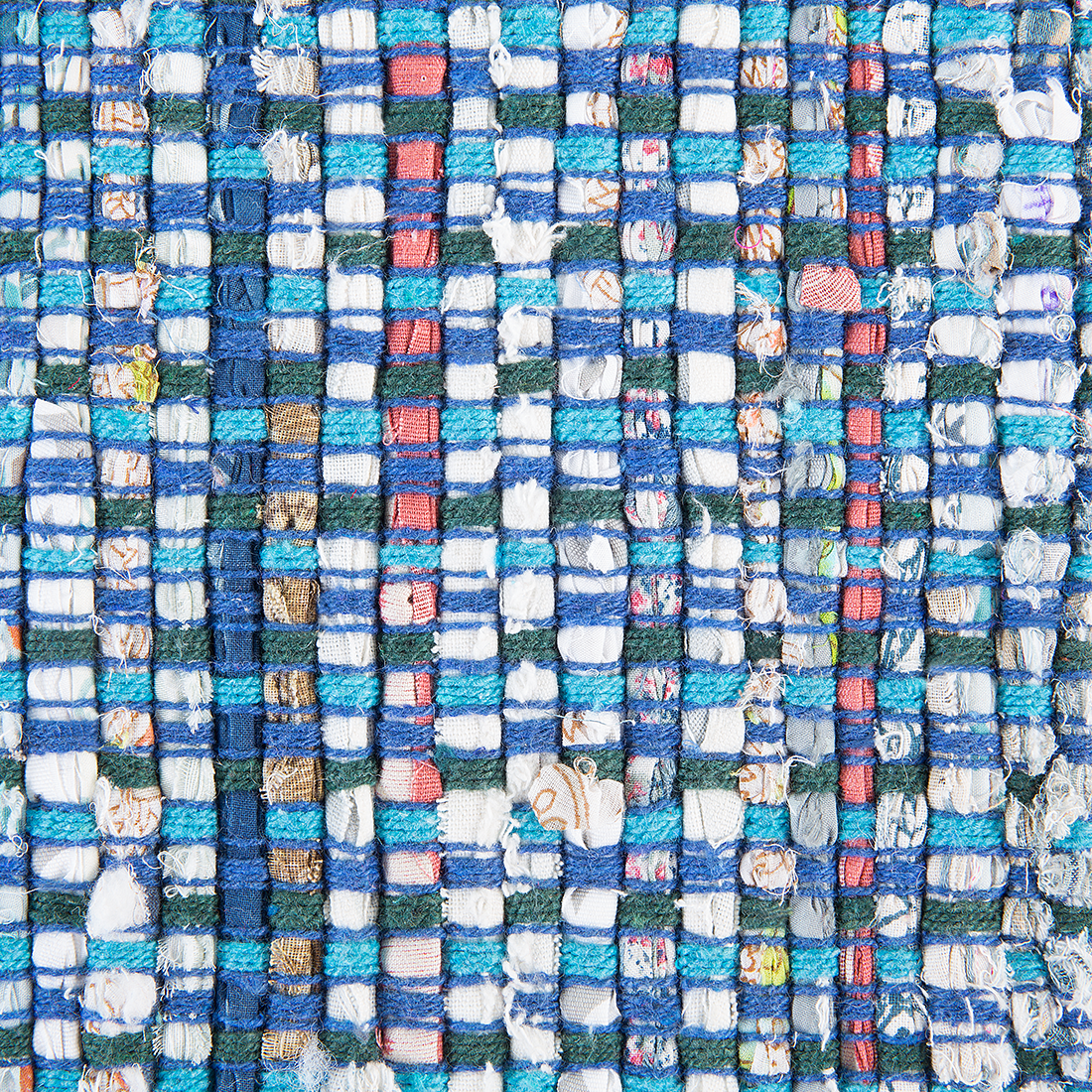 Teppich Baumwolle blau 140 x 200 cm Kurzflor BESNI