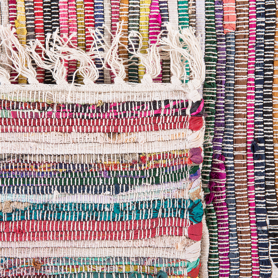 Teppich Baumwolle hellbunt 80 x 150 cm Kurzflor DANCA