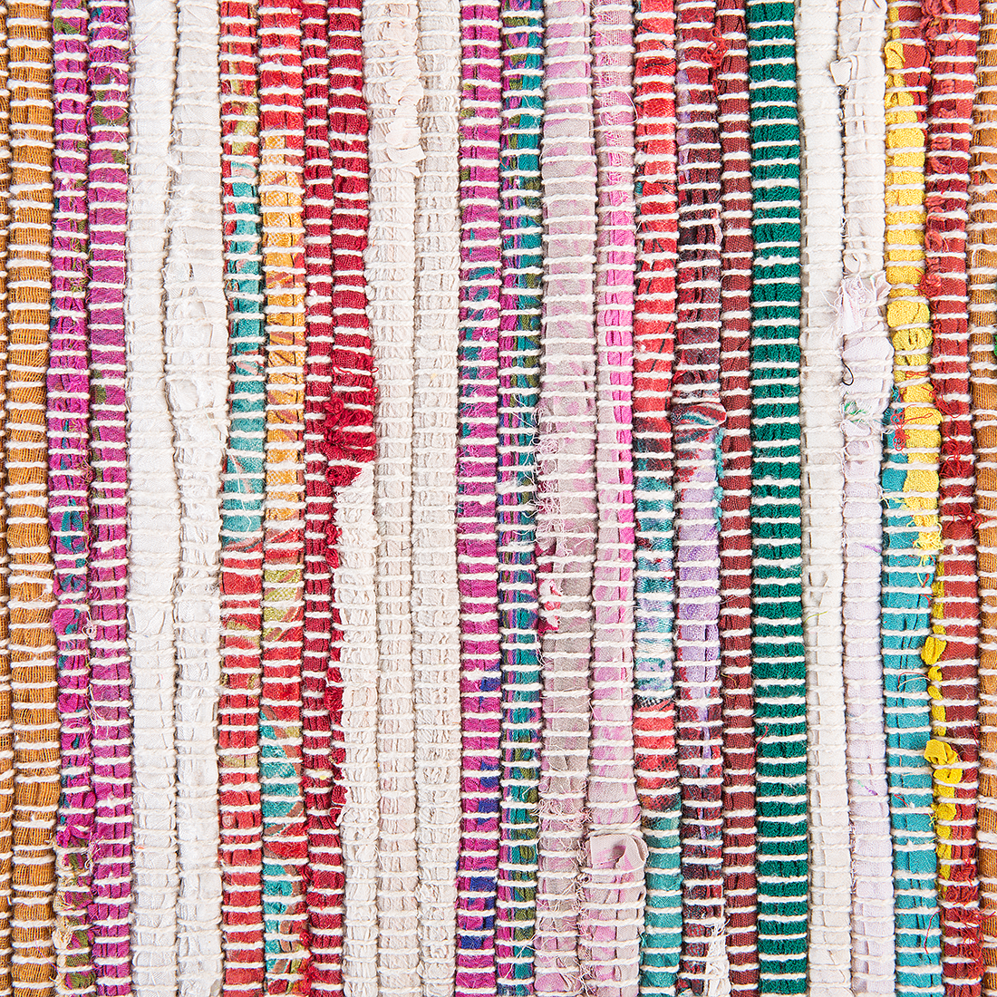 Teppich Baumwolle hellbunt 80 x 150 cm Kurzflor DANCA