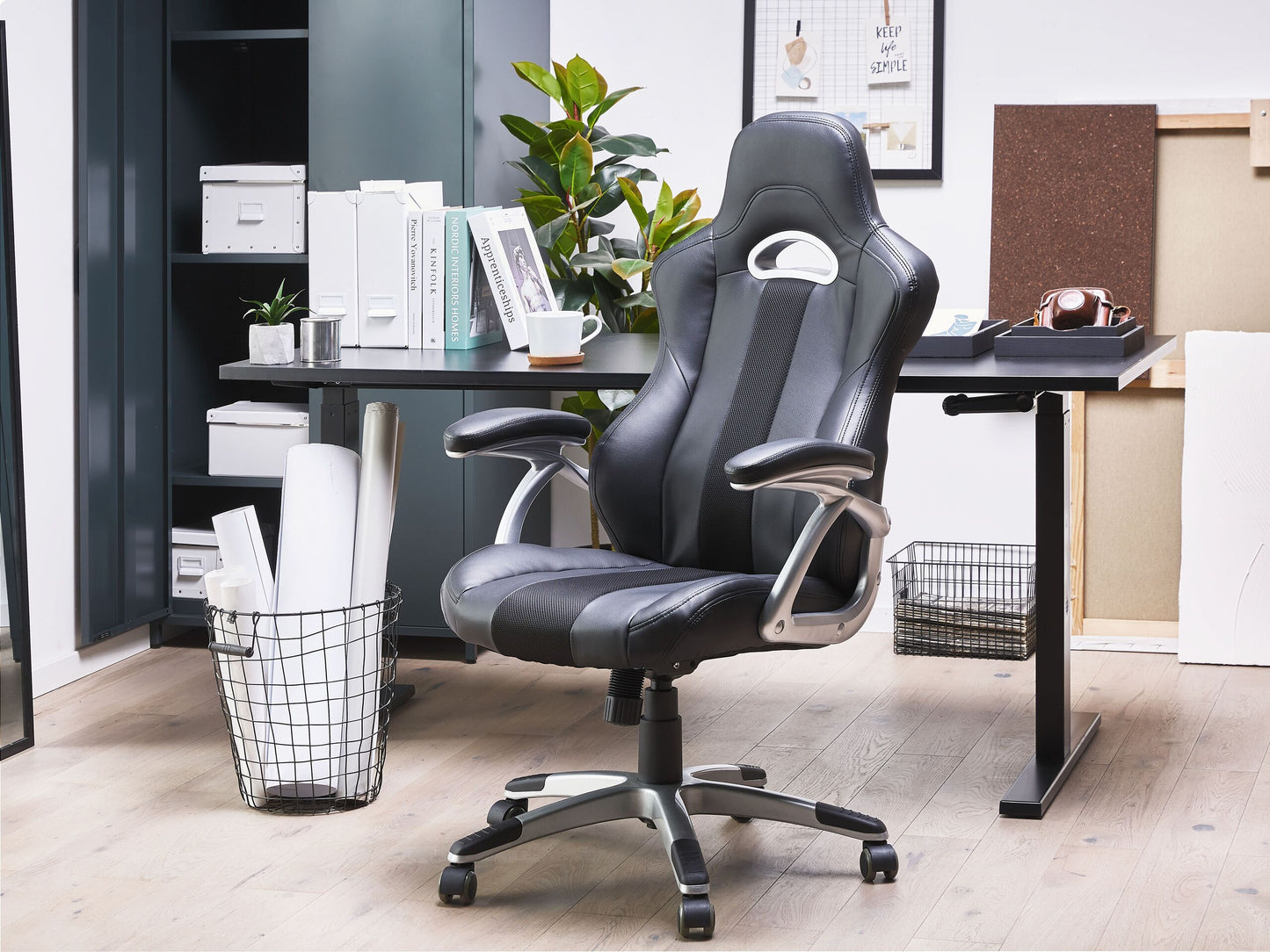 Bürostuhl drehbar ADVENTURE Kunstleder Schwarz
