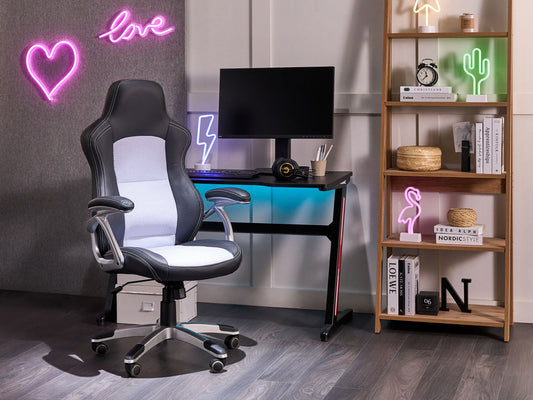 Bürostuhl drehbar EXPLORER Kunstleder Schwarz