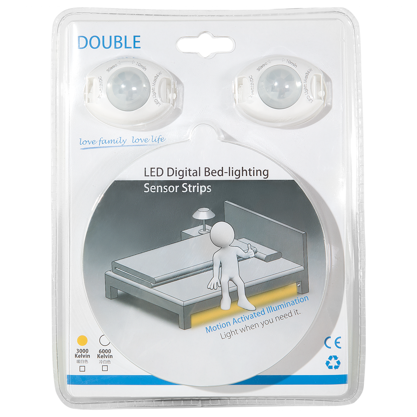 LED Streifen ATRATO 240 cm mit Bewegungsmelder Weiss
