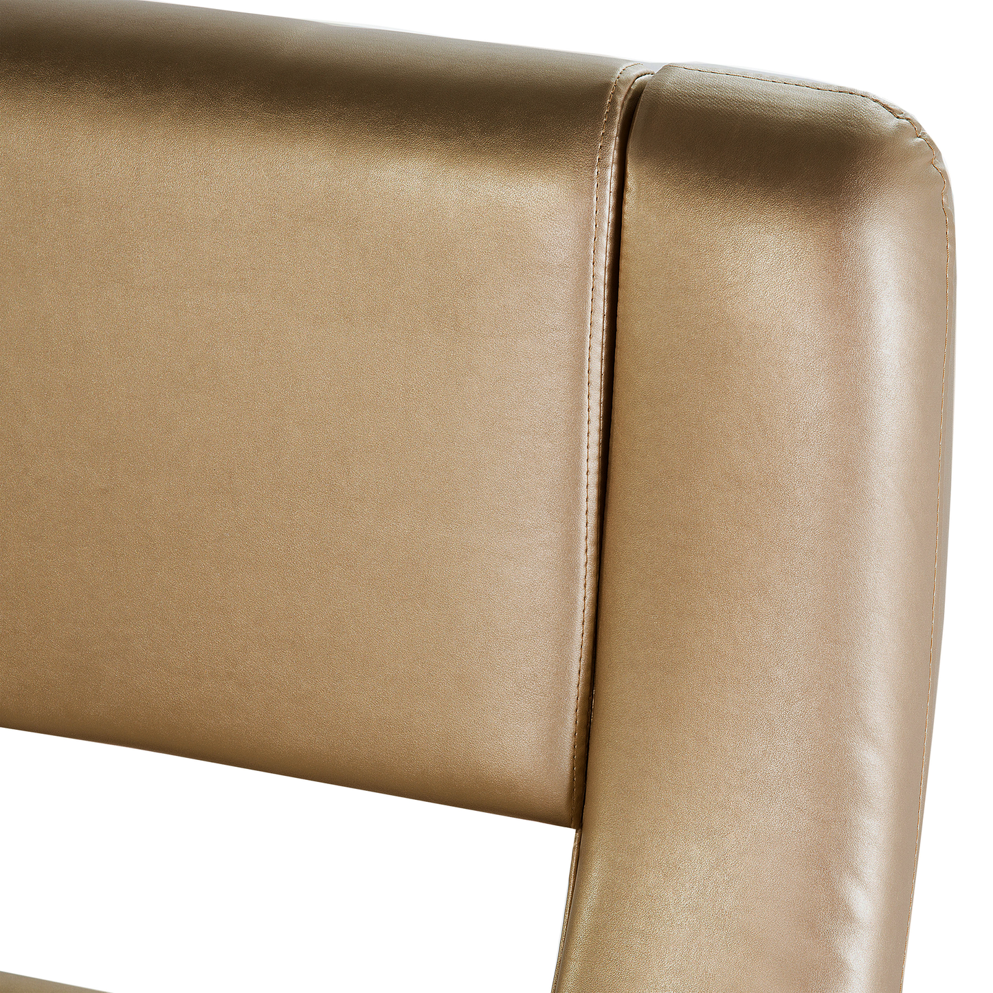 Lederbett gold Lattenrost 160 x 200 cm AVIGNON