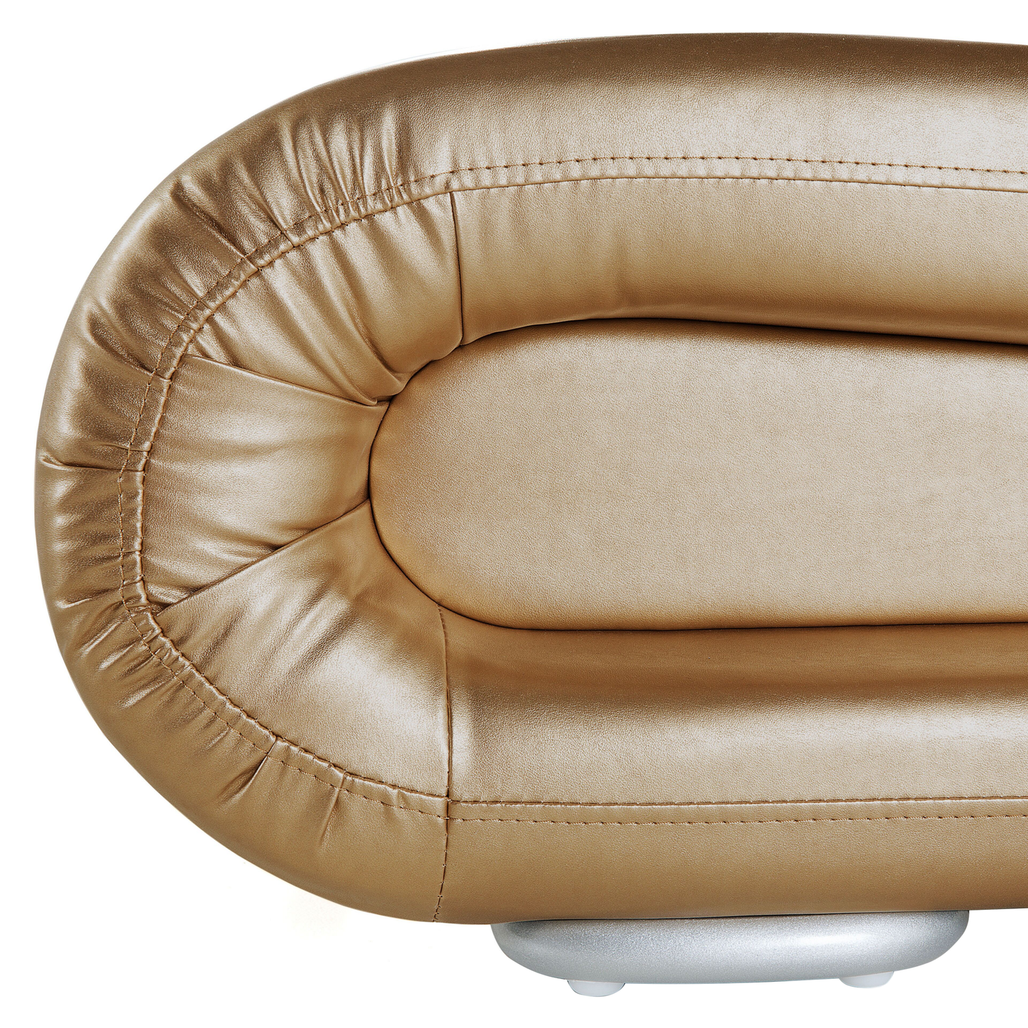 Lederbett gold Lattenrost 160 x 200 cm AVIGNON