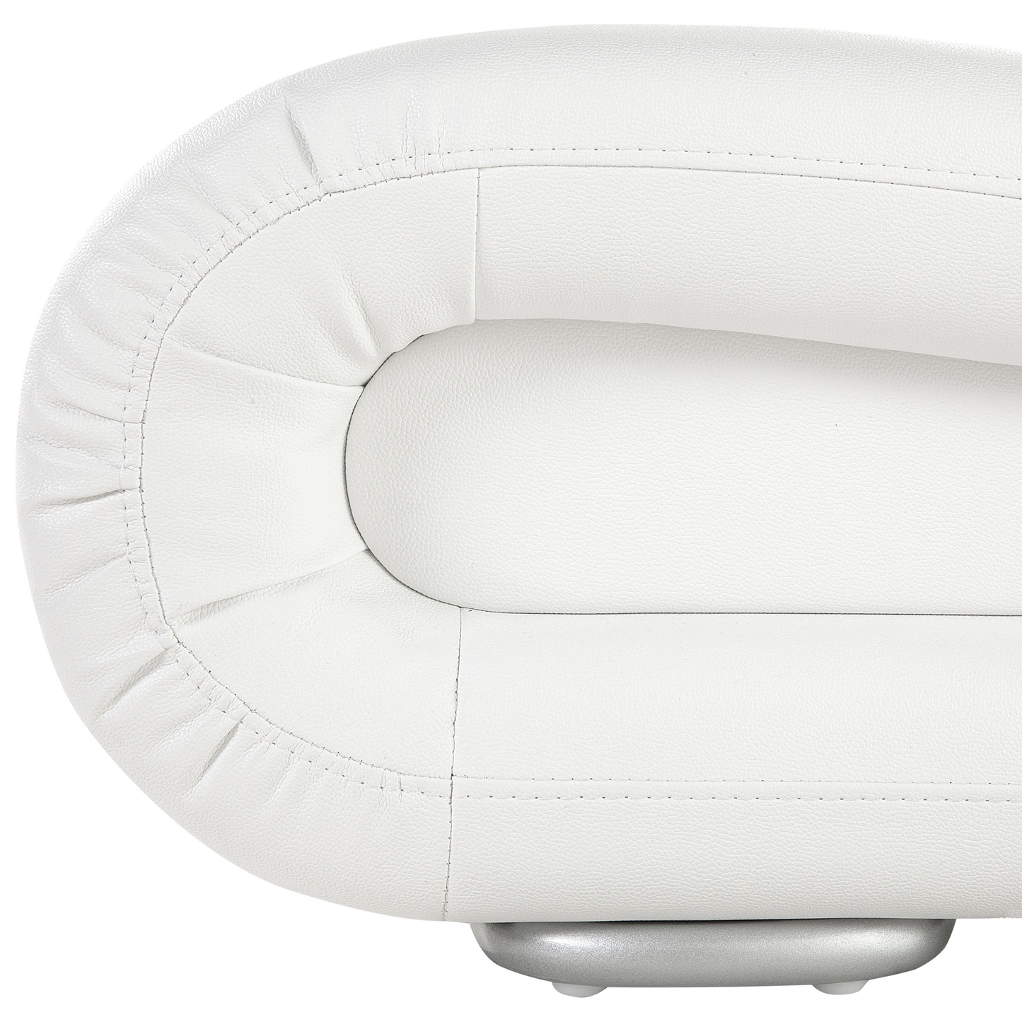 Lederbett weiss Lattenrost 180 x 200 cm AVIGNON