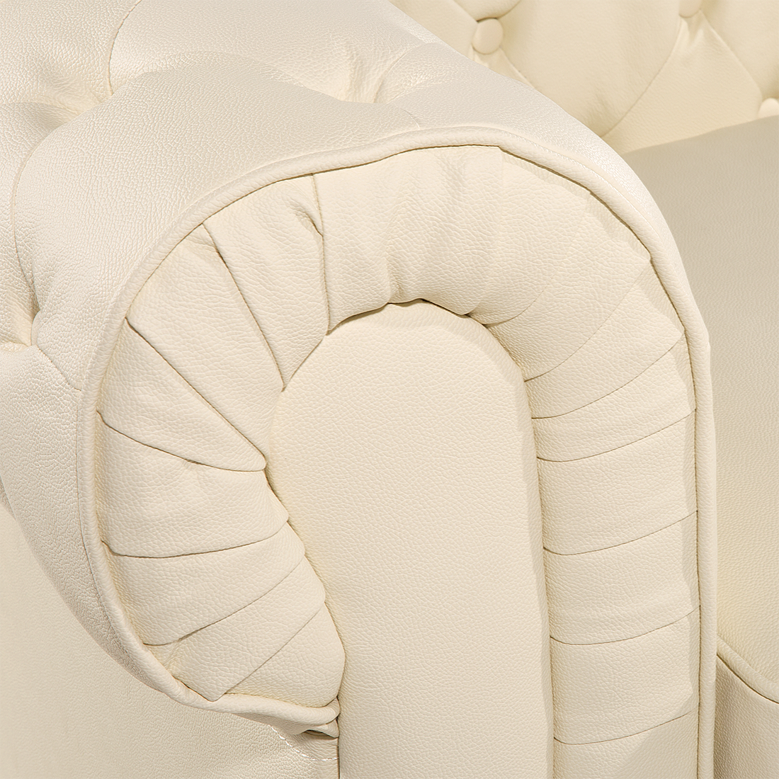 Sessel CHESTERFIELD Echtleder Beige