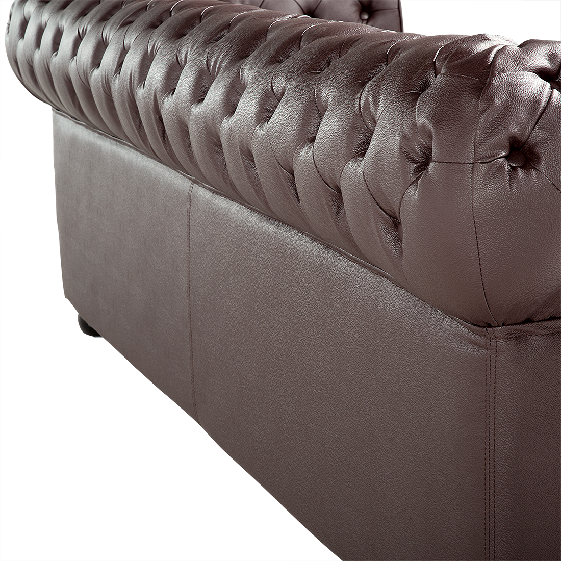 Sofa Leder braun CHESTERFIELD