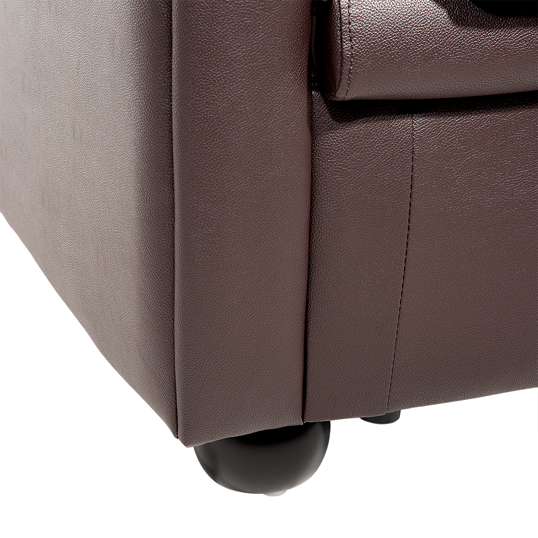 Sofa Leder braun CHESTERFIELD